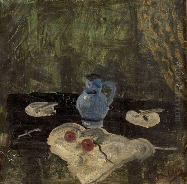 Pichet, Assiettes Et Fruits Oil Painting by Andre Derain