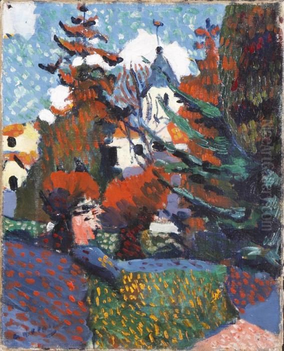 Eglise Decarrieres//seine Oil Painting by Andre Derain