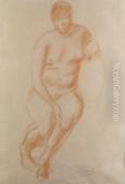 Sitzender Frauenakt Oil Painting by Andre Derain