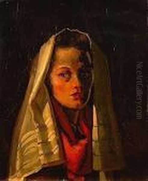 Portrait De Femme Au Chle Oil Painting by Andre Derain