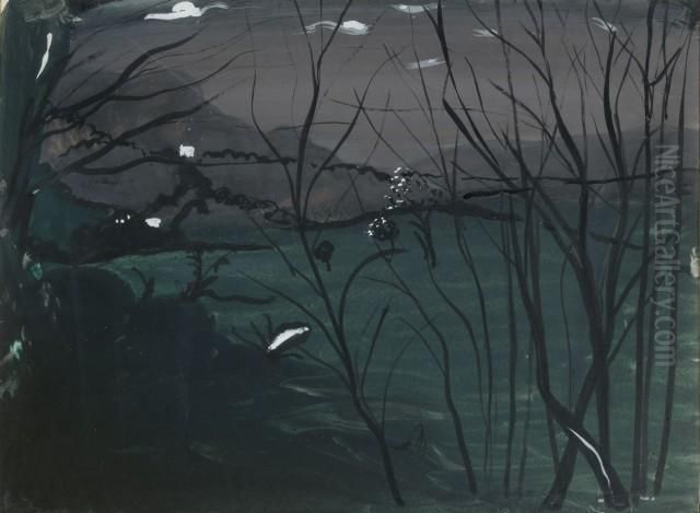 Paysage Nocturne (projet De Decor) Oil Painting by Andre Derain