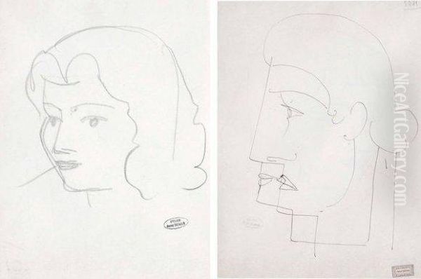 Visage De Femme Oil Painting by Andre Derain