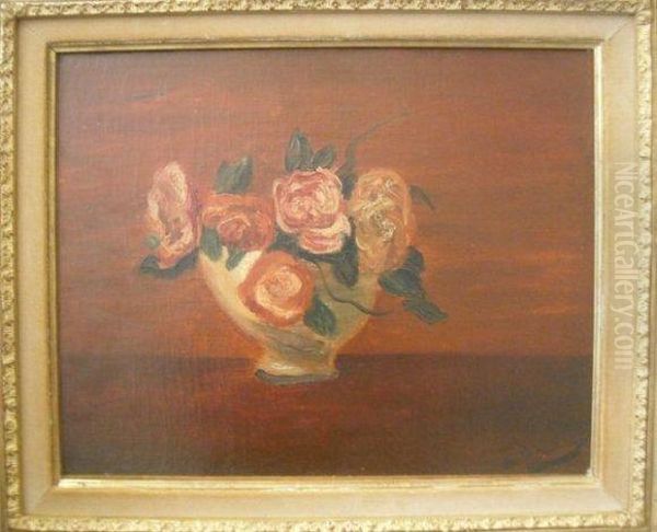 Bouquet De Roses Oil Painting by Andre Derain