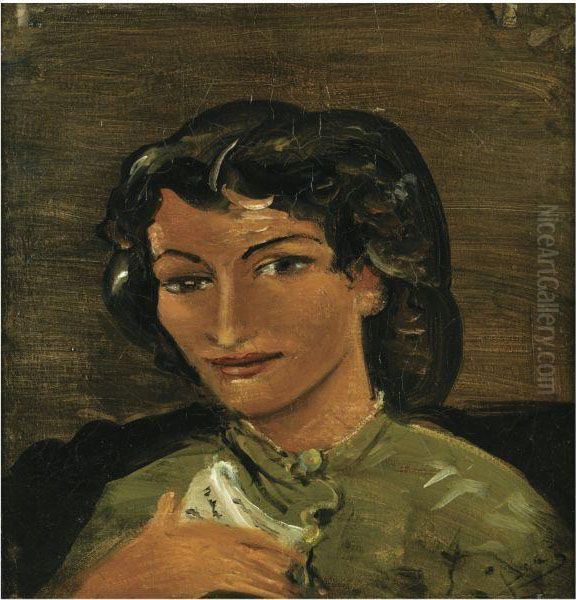 Portrait De Femme Oil Painting by Andre Derain