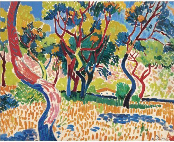 Arbres A Collioure Oil Painting by Andre Derain