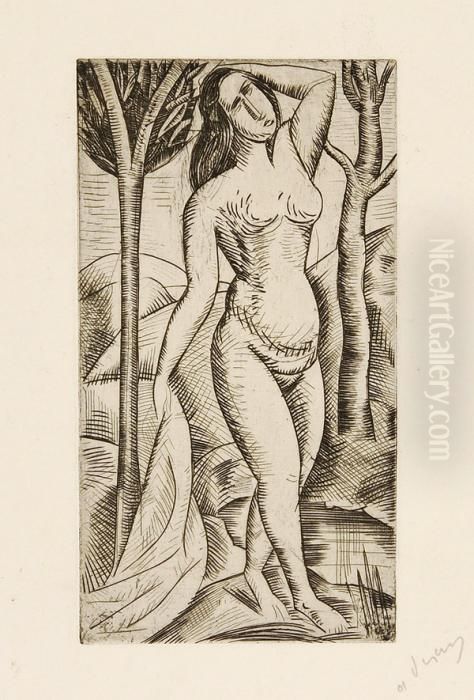 Baigneuse Nueaux Arbres Oil Painting by Andre Derain