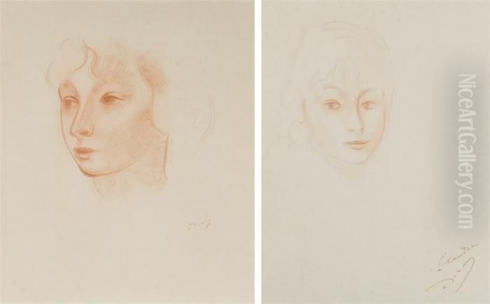 Portraits De Claudia Oil Painting by Andre Derain