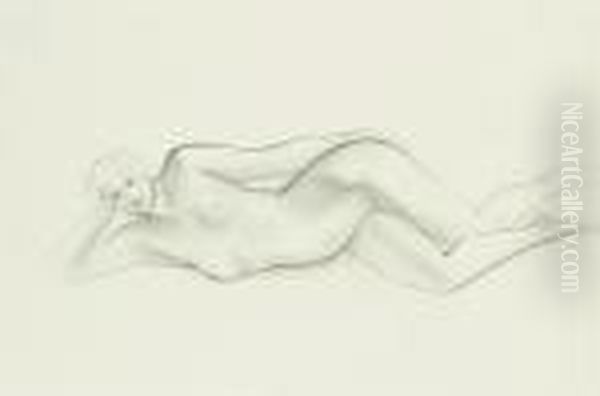 Femme Nue Allongee Oil Painting by Andre Derain