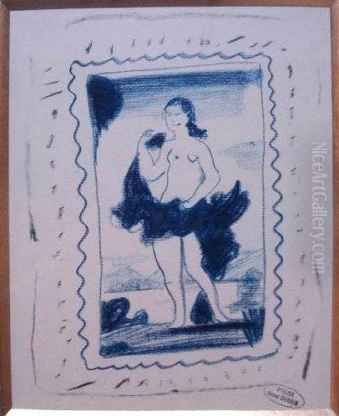 Nu Dessin Au Crayon Bleu Oil Painting by Andre Derain