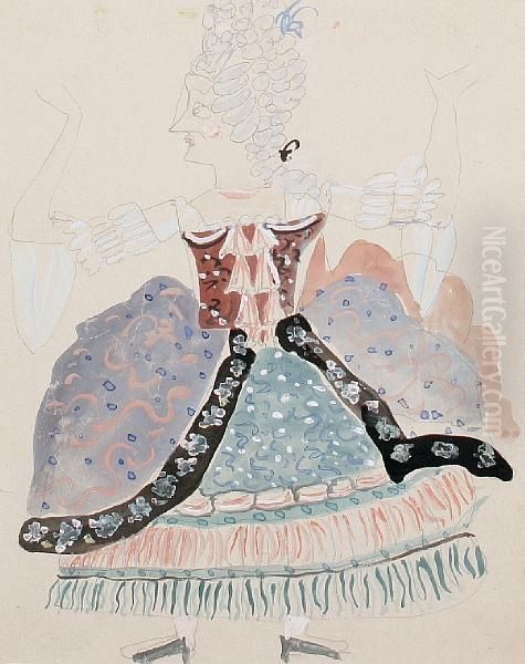 Design For 'la Marquise' Oil Painting by Andre Derain