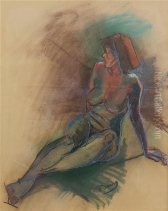 Grand Nu Assis Oil Painting by Andre Derain