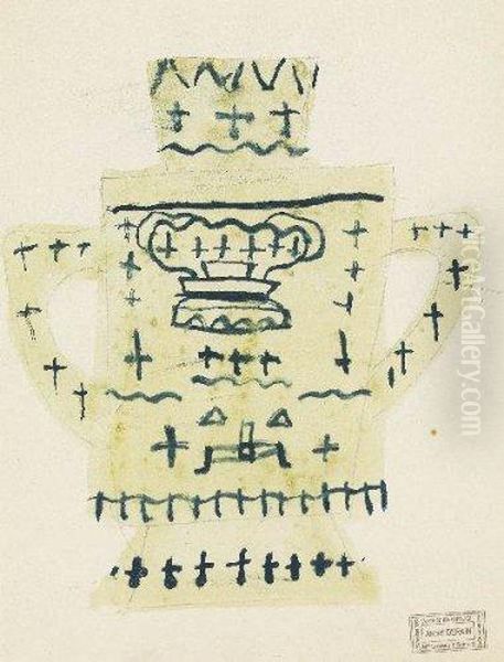 Projet De Vase Oil Painting by Andre Derain