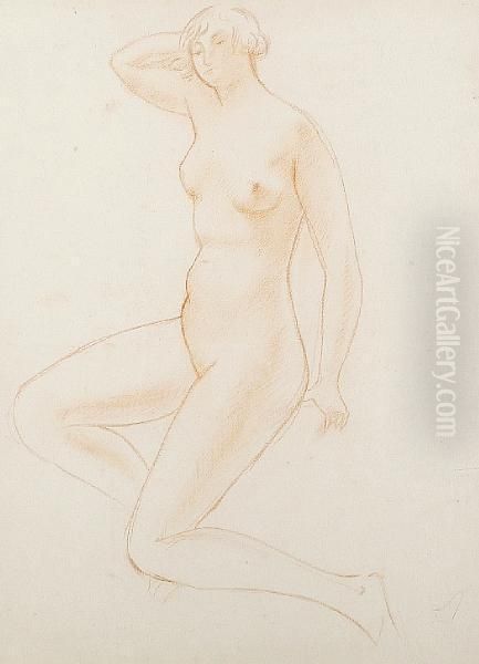 Female Nude Oil Painting by Andre Derain