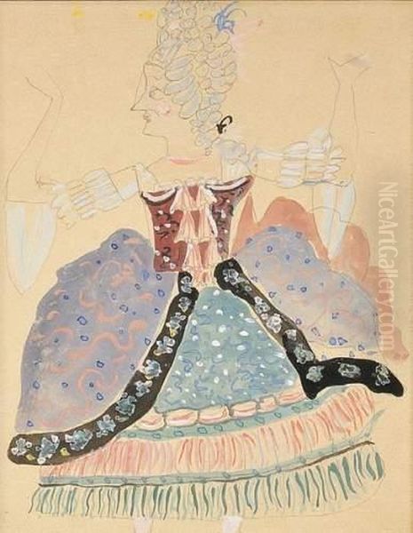 Projet De Costume Pour <la Marquise > Oil Painting by Andre Derain