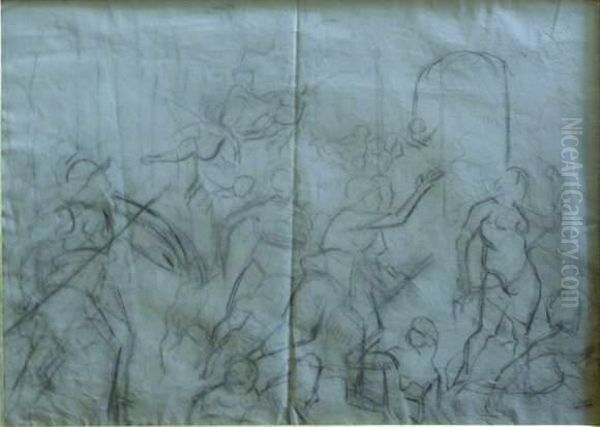 Etude De Nu Oil Painting by Andre Derain