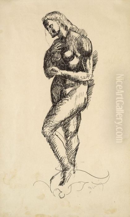 Nu Debout Oil Painting by Andre Derain