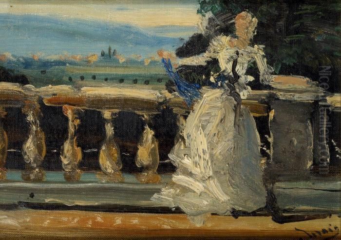 Femme A La Balustrade Oil Painting by Andre Derain