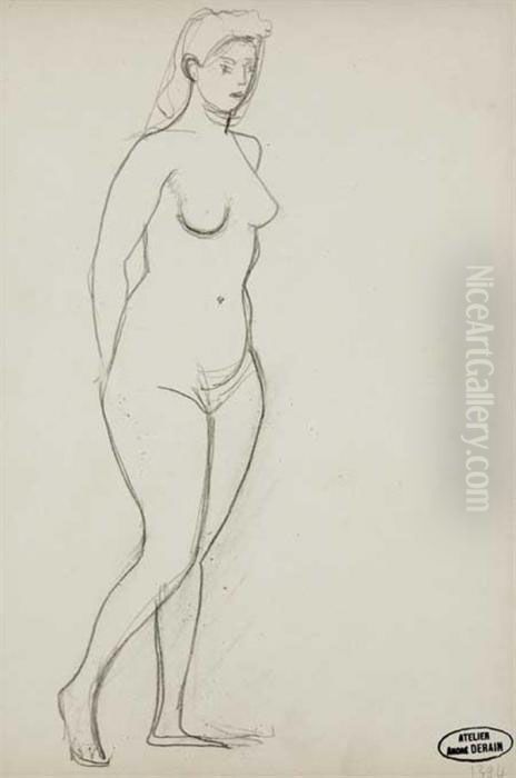 Le Modele Debout Oil Painting by Andre Derain