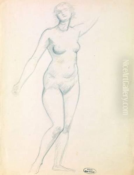 Nu De Face Oil Painting by Andre Derain