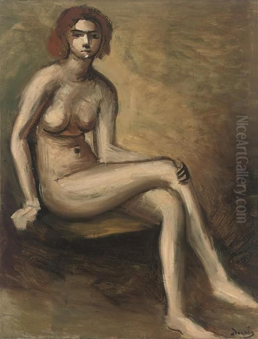 Nu Assis Oil Painting by Andre Derain