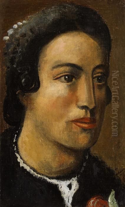 Portrait D'alice Derain Oil Painting by Andre Derain