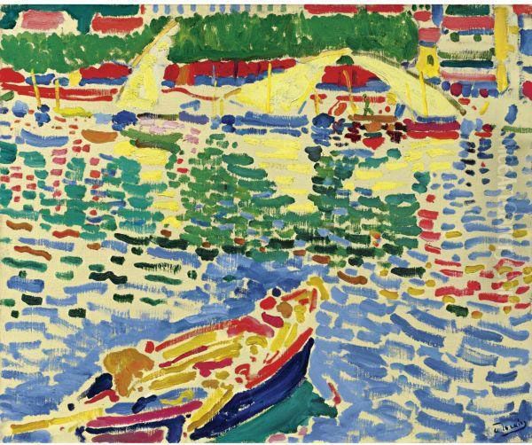 Barques Au Port De Collioure Oil Painting by Andre Derain