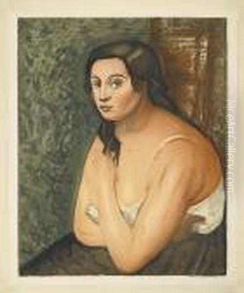 Buste De Femme. Oil Painting by Andre Derain