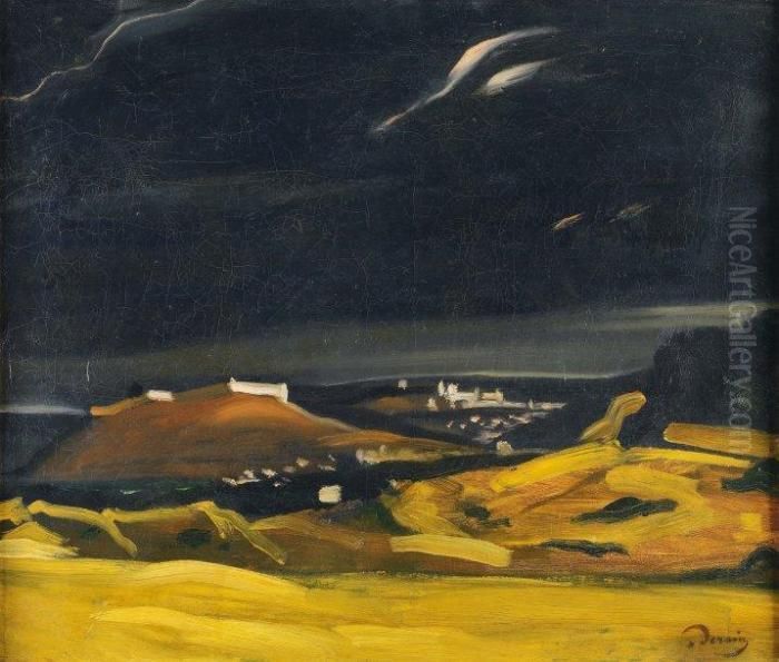 Paysage Nocturne De Villeneuve Les Avignon Oil Painting by Andre Derain