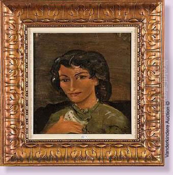 Portrait De Femme Oil Painting by Andre Derain
