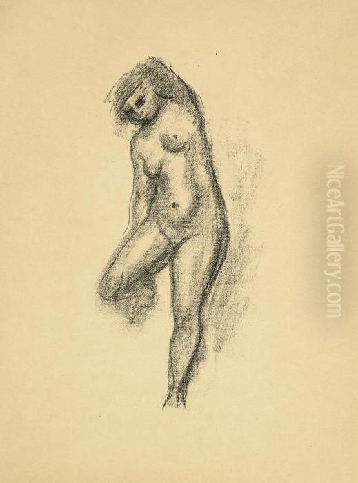 Femme Nue Penchee Oil Painting by Andre Derain