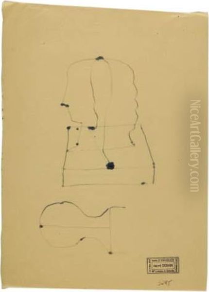 Kopfstudie - Korperstudien Oil Painting by Andre Derain