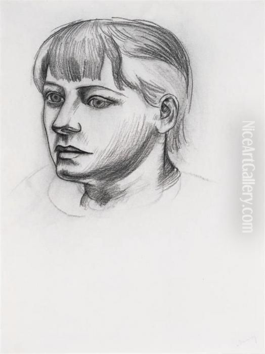 Portrait De Femme Oil Painting by Andre Derain