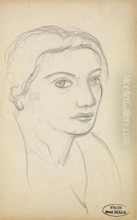 Portrait De Jeune Femme Oil Painting by Andre Derain