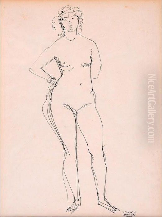 Modele Nu Posant Oil Painting by Andre Derain