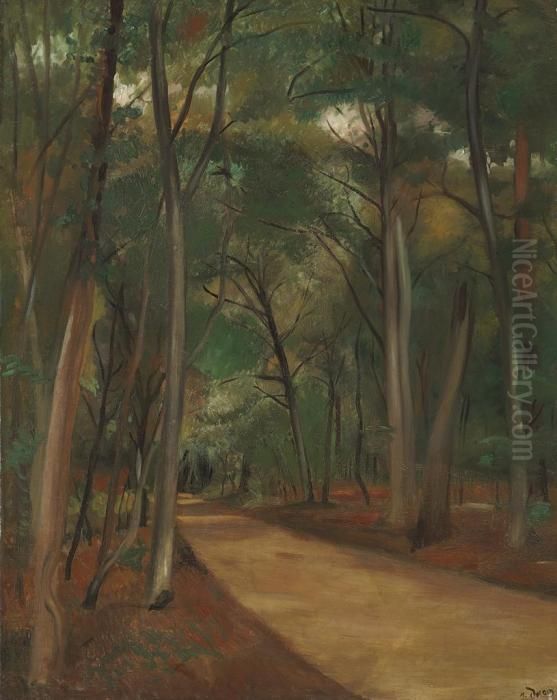 Chemin En Foret De Fontainebleau Oil Painting by Andre Derain