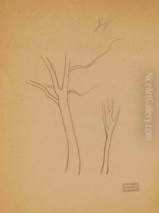 Trees Oil Painting by Andre Derain