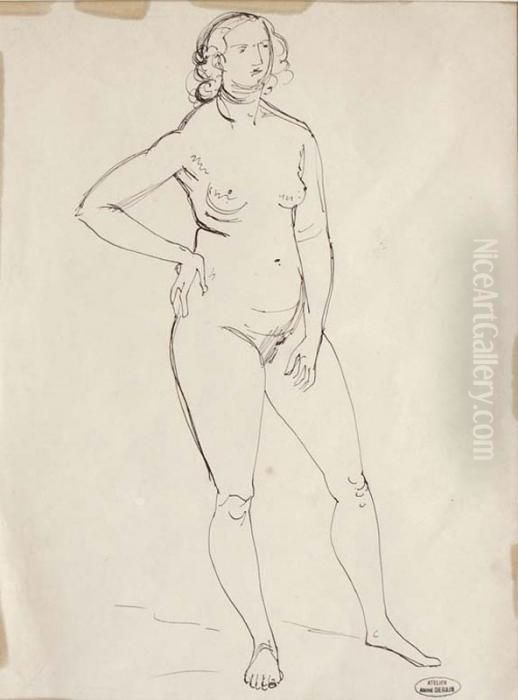Nu Debout Oil Painting by Andre Derain