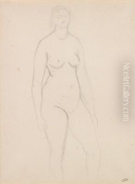 Stehender Weiblicher Akt Oil Painting by Andre Derain