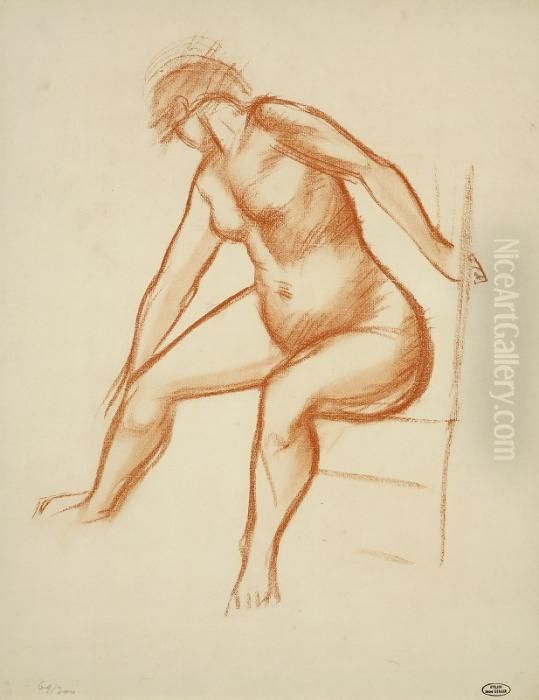 Nu Oil Painting by Andre Derain