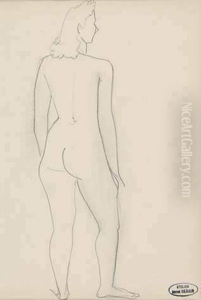 Le Modele Nu, Trois-quarts Dos Oil Painting by Andre Derain