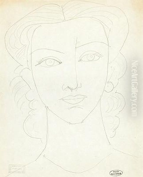 Joven De Frente. Oil Painting by Andre Derain