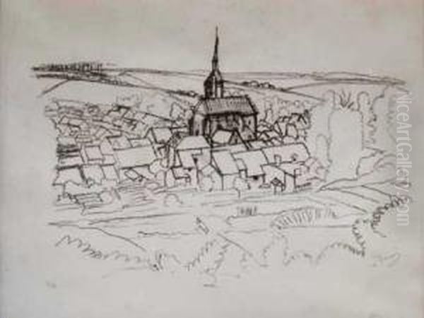 Village D'ile De France Oil Painting by Andre Derain