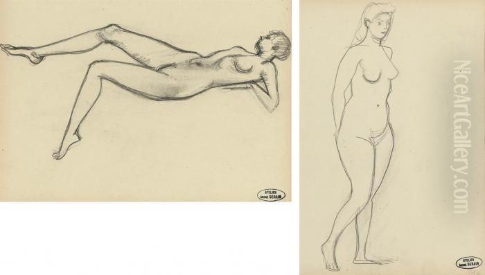 Etude De Femme Couchee Oil Painting by Andre Derain