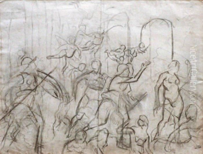 Etude De Scene Antique Oil Painting by Andre Derain