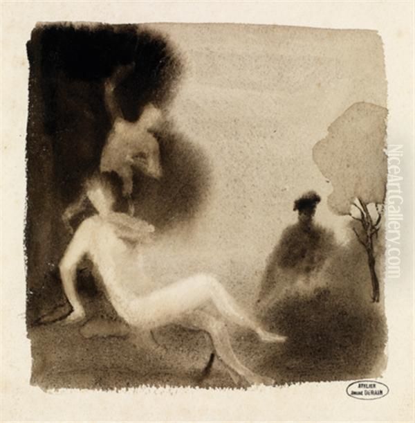 Scene Mythologique Oil Painting by Andre Derain