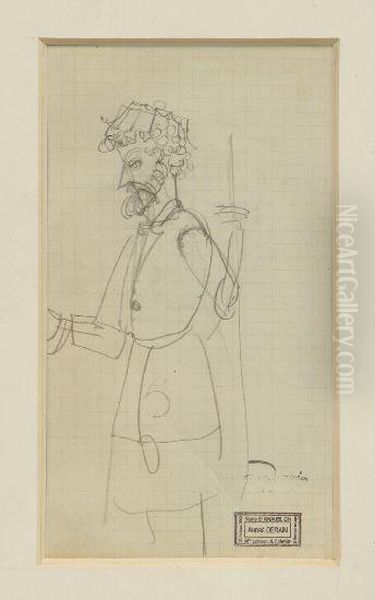 Figura Caricaturale Oil Painting by Andre Derain