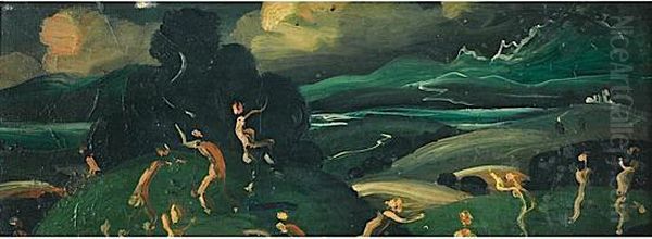 Nymphes Dans Un Paysage Oil Painting by Andre Derain
