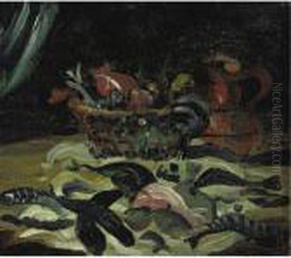 Nature Morte Aux Poissons Oil Painting by Andre Derain