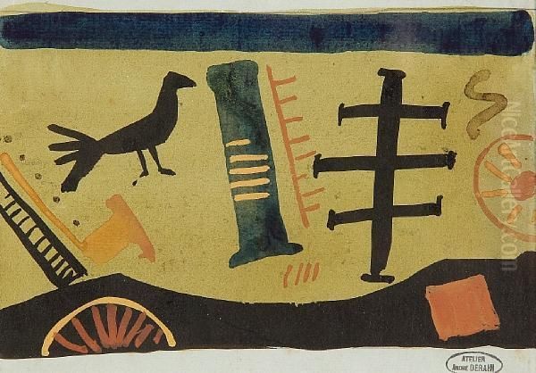 Composition Oil Painting by Andre Derain