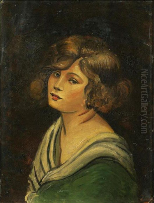 Portrait De Jeune Femme Oil Painting by Andre Derain